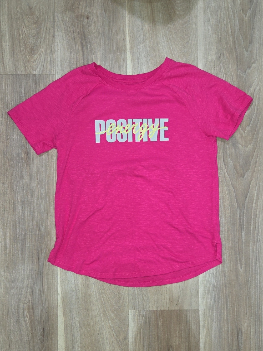 ♡•Athletic Works• Little Girls "Positive Energy" Pink Short Sleeve Tee